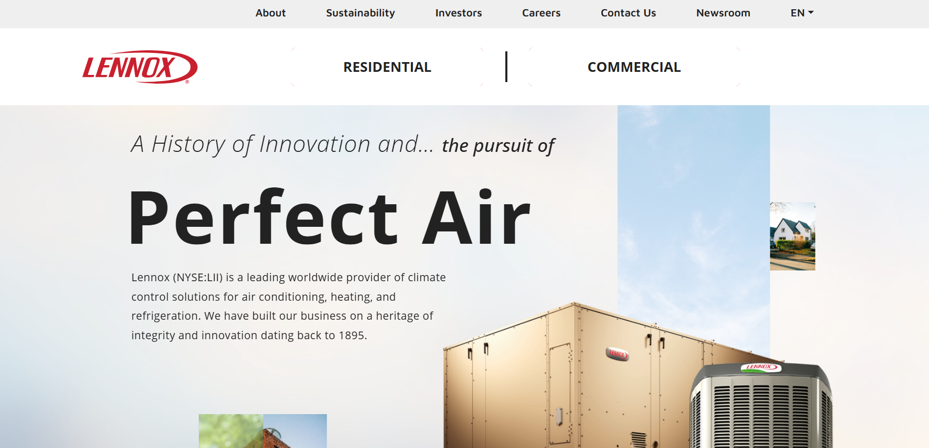 Lennox HVAC manufacturer logo and branding