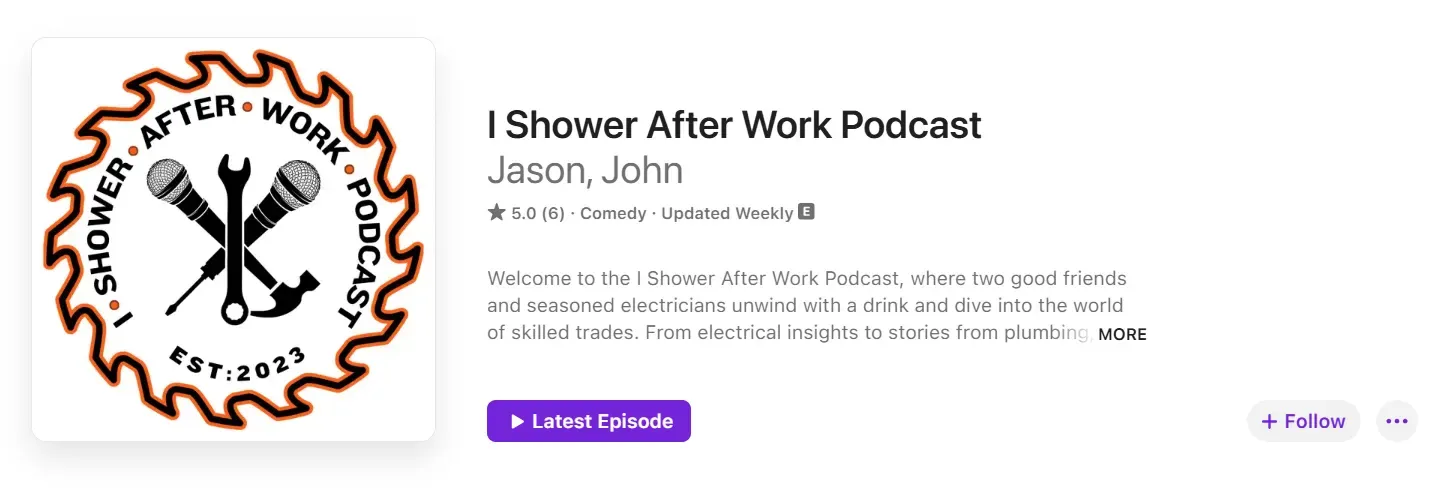 i shower after work podcast.webp