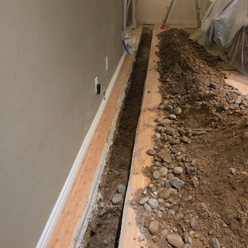 Clean open trench.