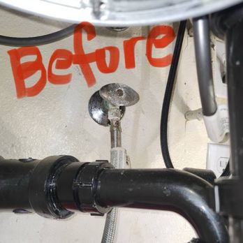 Dishwasher water line: Old water valve that needed replacement