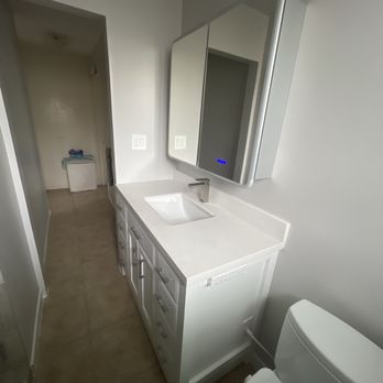 Vanity and Mirror after Friendly Remodeling!