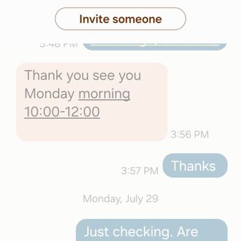 Our confirmed initial appointment, which resulted in a no-show and a my follow-up phone call being completely ignored.
