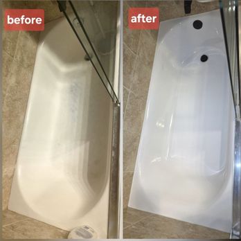 had blue hair dye in scratches. Also this was a metal tub so scratches were going to rust. Now looks AMAZING!!
