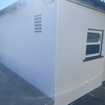 After: Back and side garage walls.