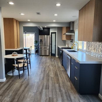 Full view of new kitchen.  Better flow and functional workspace