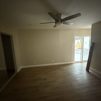 Updated master bedroom with new sliding glass door!