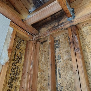 Before picture of more damage at the ceiling.